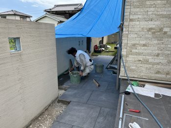 【加古川市】防草シートと物置【外構改修工事④】