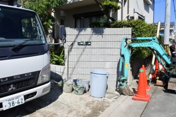 【明石市】積みます、据えます、洗い出します。【外構改修工事⑤】